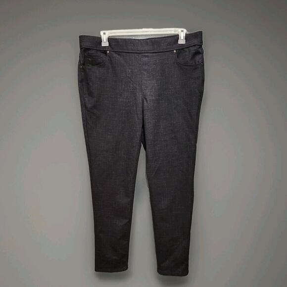 Gloria Vanderbilt Pull On Pants Gray Avery Size 18 All Around Slimming Effect - Picture 1 of 12